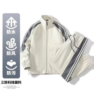 2023男士春秋二件套休闲套装韩版潮流新款休闲运动夹克套装棒球服