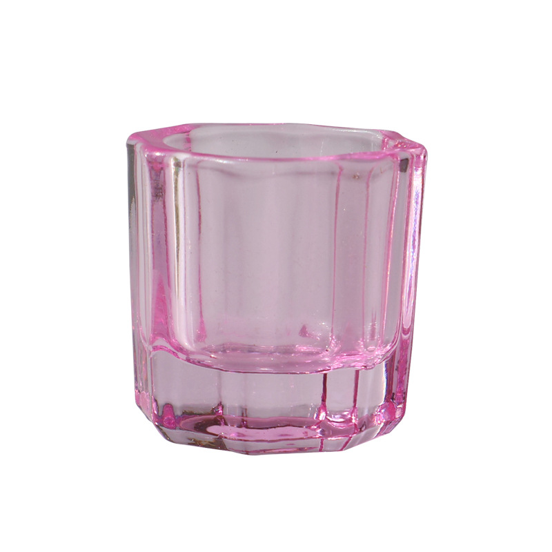 Dental taza octogonal borde adhesivo en polvo taza de mezcla de vidrio taza de mezcla taza pequeña taza oral auto-curado herramienta de manicura vino