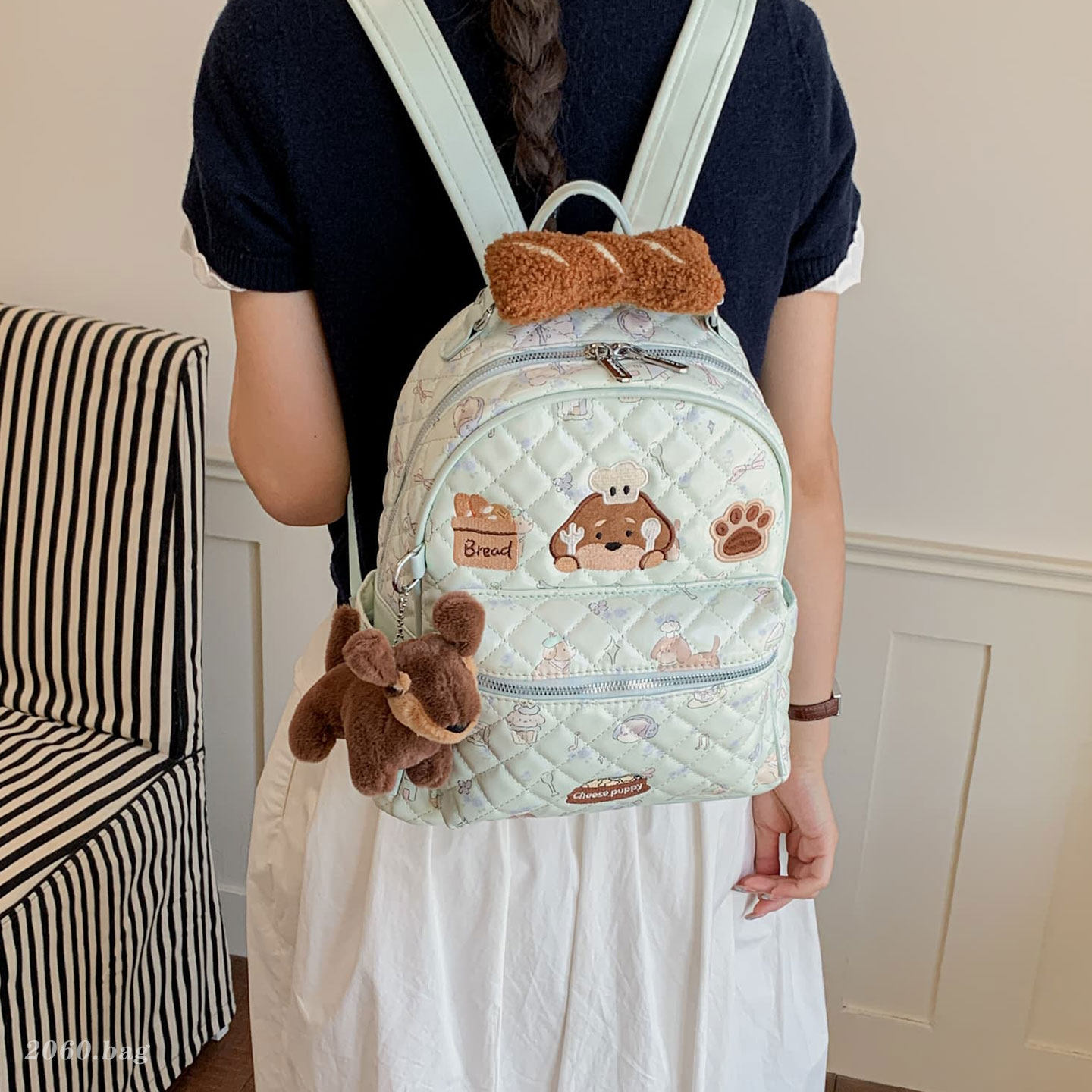 Mochila popular nueva mochila encantadora estudiante de clase 2026 caricatura de perro grande capacidad