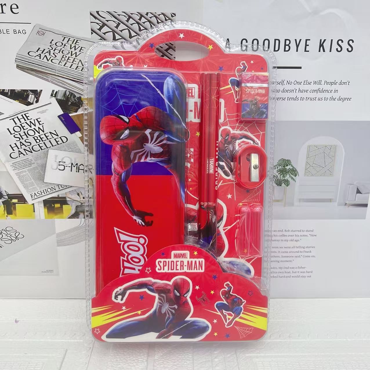 Conjunto de papelería Stitch transfronterizo para niños de alto valor escolar conjunto de lápiz de siete piezas