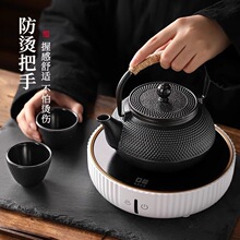 铁壶煮茶壶烧水壶专用碳火炉电陶炉器具老式铸铁茶壶围炉煮茶开水