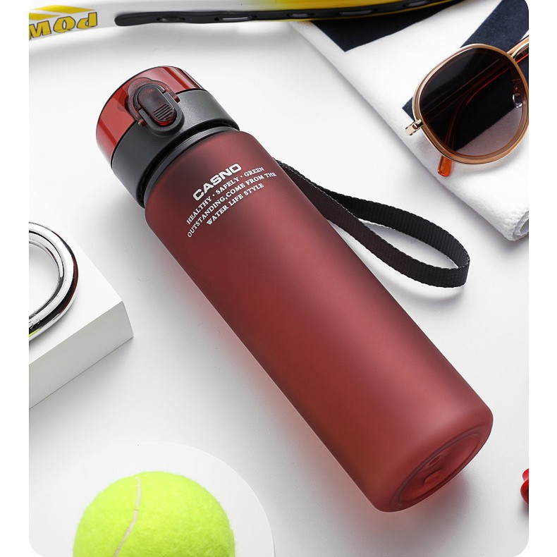 Cassino esmerilado deportes taza de agua portátil de plástico taza para hombres y mujeres creativo estudiante portátil hervidor con tapa espacio taza