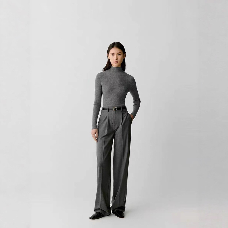 【易打理系列】小禾*2025新款女装秋季美丽诺羊毛半高领无缝针织|undefined