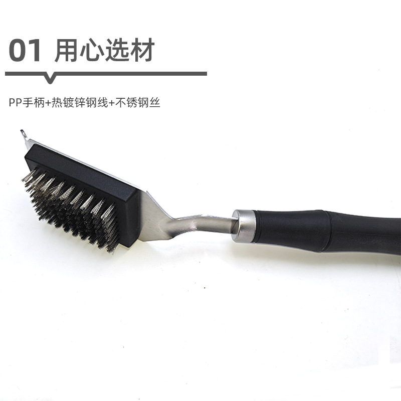 Grill Brush Barbecue Wire Brush Cleaning Brush Grill Grill Oven Steel Brush Grill Brush Outdoor Tool Brush 3