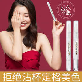 口红雨衣持久定妆唇膏不沾杯唇釉定妆液锁色水光固色跨境口红套装