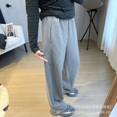 琪镌绘制堆积感镰刀裤！醋酸羊绒休闲长裤松弛感藏肉宽松卫裤8801