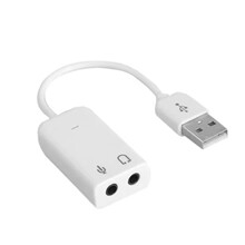 usb外置声卡台式机笔记本电脑外接3.5音响耳机麦克风免驱动w7w110