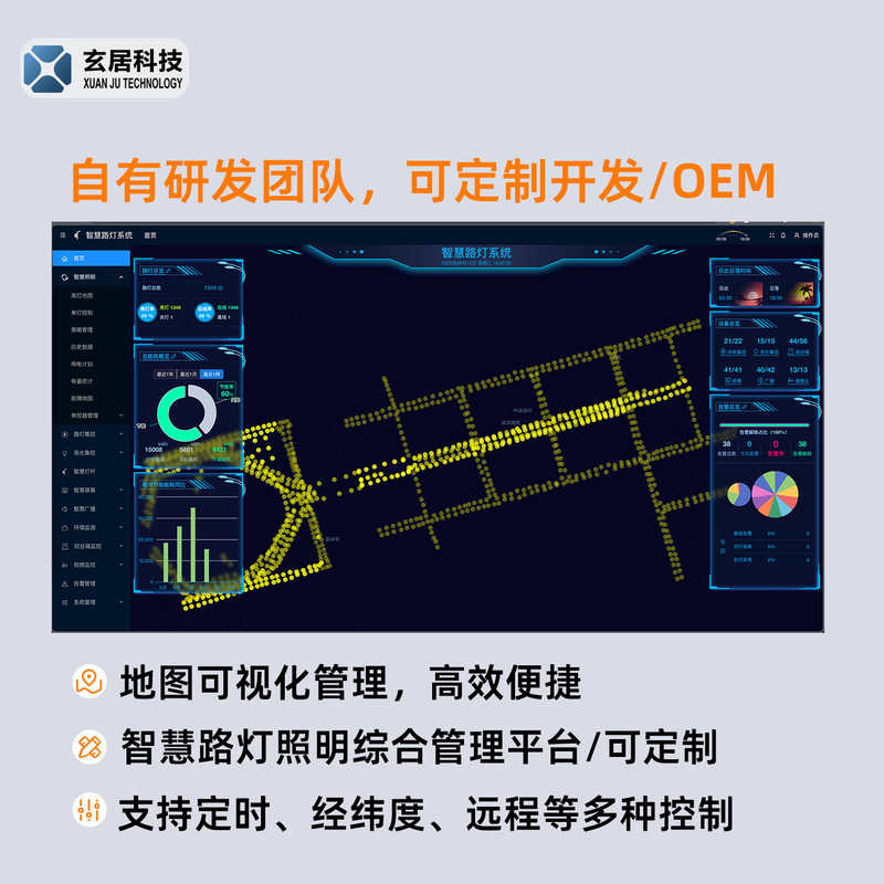 玄居智慧路灯集中led灯控制器配电柜自动化智能终端监控4G集控器|undefined