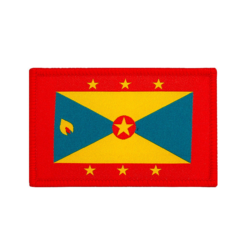 Bandera tejida Velcro sello bandera parche ropa mochila accesorios pegatinas de tela en stock suministro