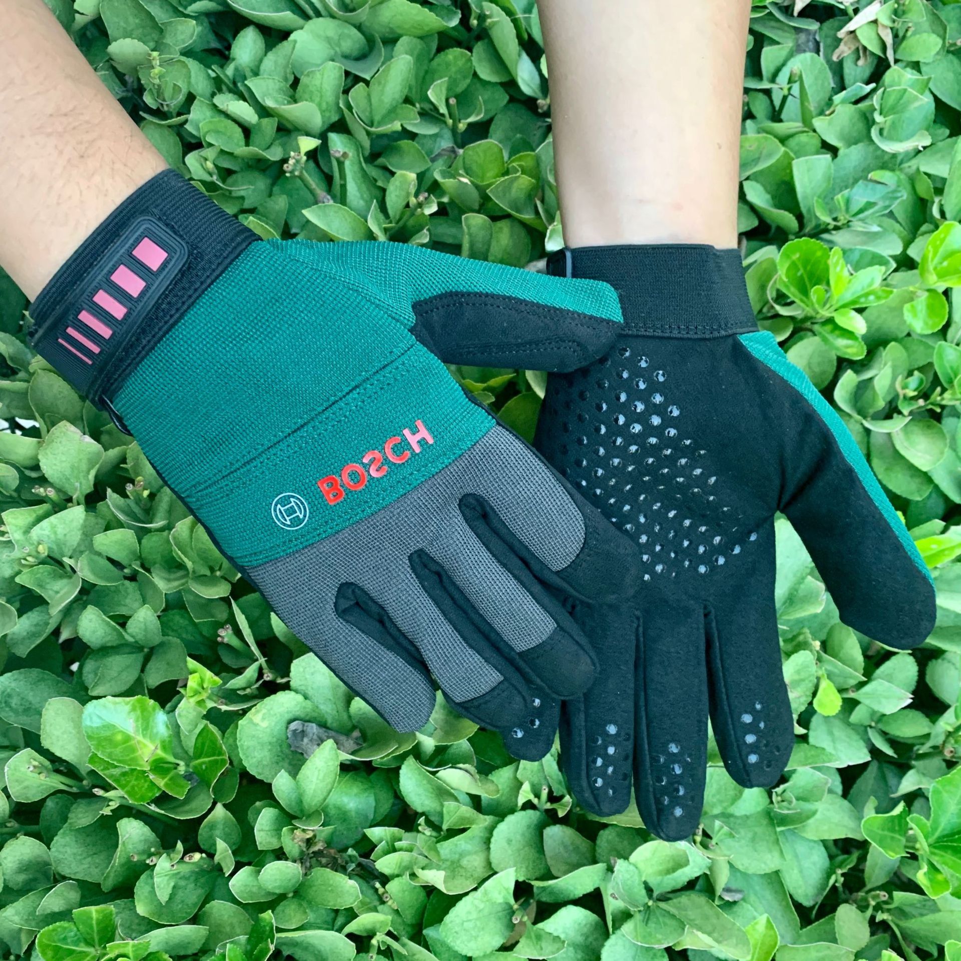 博世電鑽勞保手套男結實耐磨木工汽修工電動工具園藝花園手套防刺