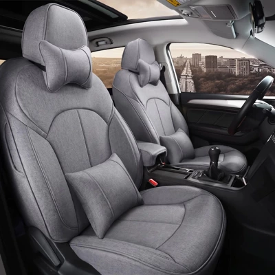 Fengfan, Fit, Civic, and Accord | Modelə uyğun (Original) oturacaq örtükləri - silver-mother-gray-deluxe-edition-five-seater-linen-full-coverage-for-front-and-back-rows