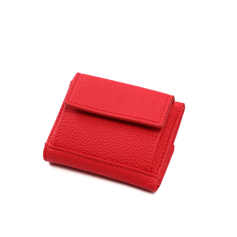 Nueva moda corta billetera de mujer estilo japonés tres plegables mini multi-tarjeta bolsa de tarjetas de tendencia gran capacidad