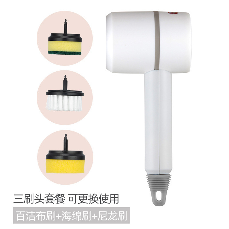 Cepillo de limpieza eléctrico transfronterizo para uso doméstico, cepillo de cocina multifuncional con cabezales de cepillo reemplazables, herramienta para lavar platos y ollas, máquina cepilladora manual. image 11