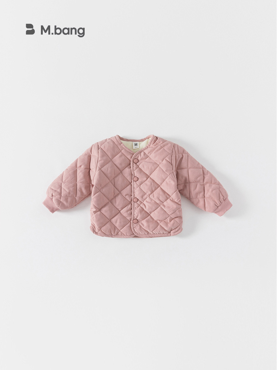 Ropa infantil Youbao, chaqueta de algodón para niñas de invierno, abrigo para niños pequeños, abrigo de algodón con frente abierto, ropa infantil de Huzhou, ropa interior cálida para bebés