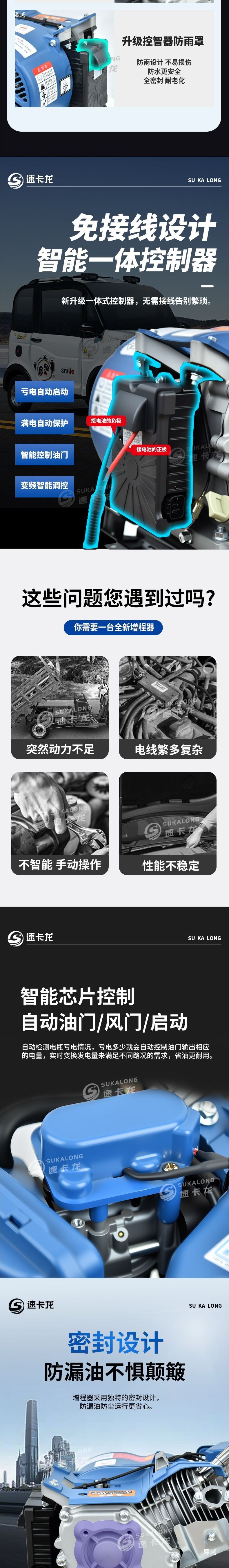 Electric Vehicle Range Extender 48V60V72V Three-Wheeler Four-Wheeler Electric Sedan Variable Frequency Endurance Gasoline Generator