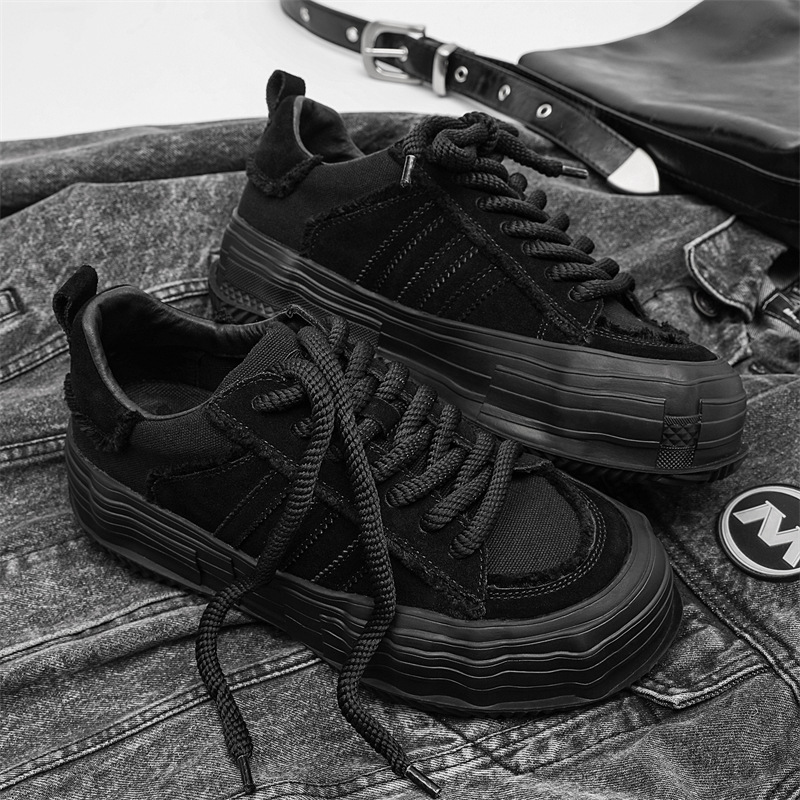 春秋新款休闲鞋潮牌高级感溶解鞋百搭潮鞋松糕厚底板鞋9809