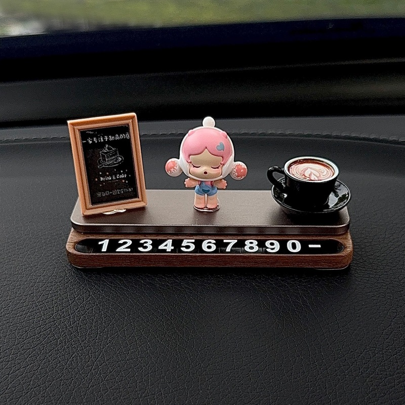 新しいバブルマート漫画車の一時駐車ナンバープレートクリエイティブ車内装飾車の移動ナンバープレート装飾|undefined