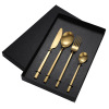 Matte set stainless steel, tableware, 4 piece set