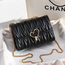 黑色气质女士单肩包2023新款潮时尚小香风街拍淑女韩版手拿包