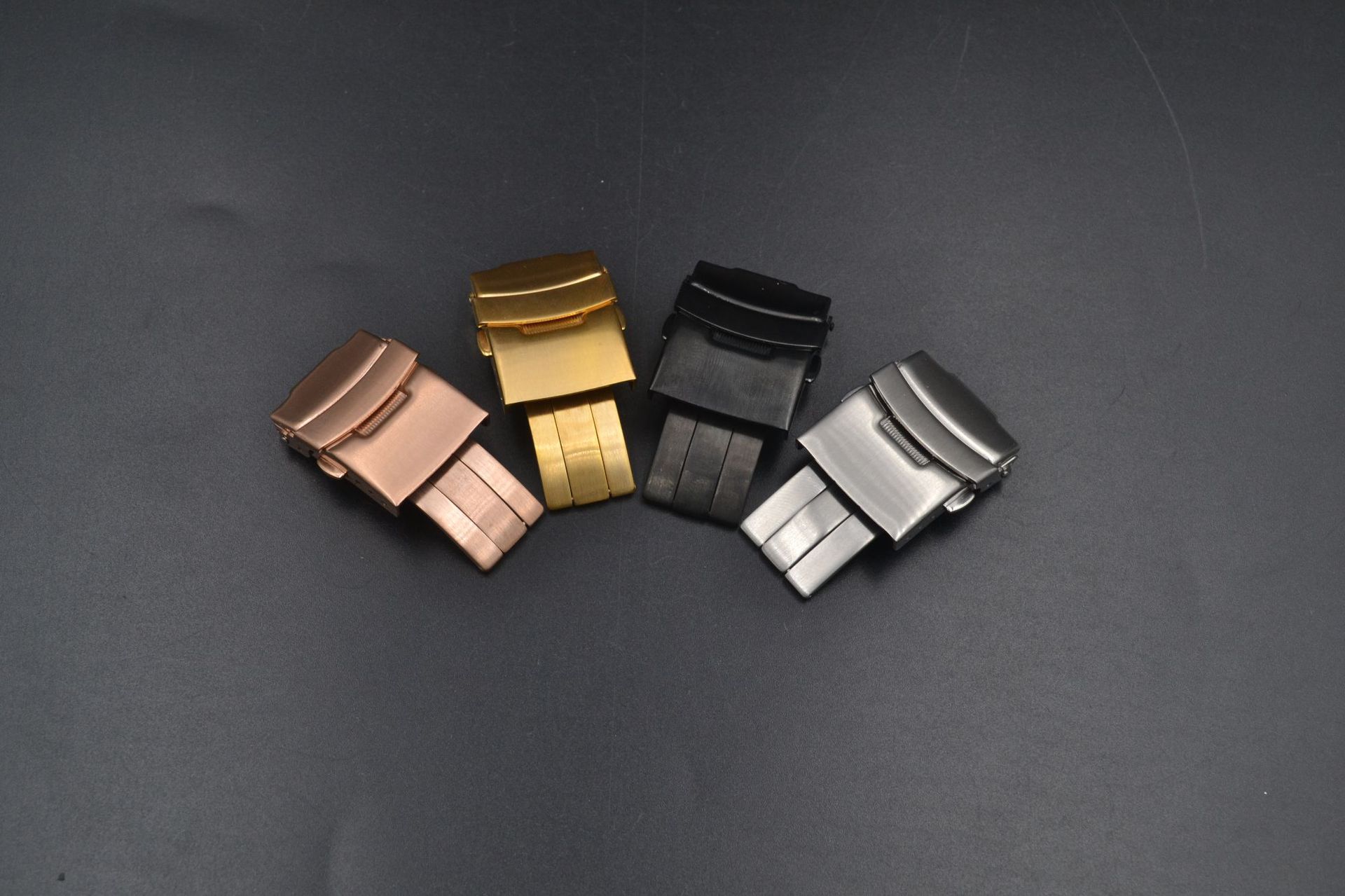 Aço inoxidável Watch Strap Band Buckle, Dual Folding Secure Watch