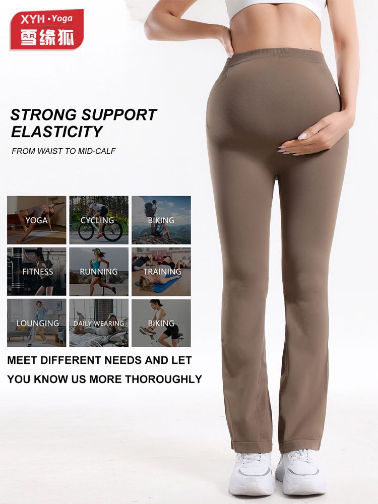 2025 nuevos pantalones de yoga sin costuras para mujeres embarazadas