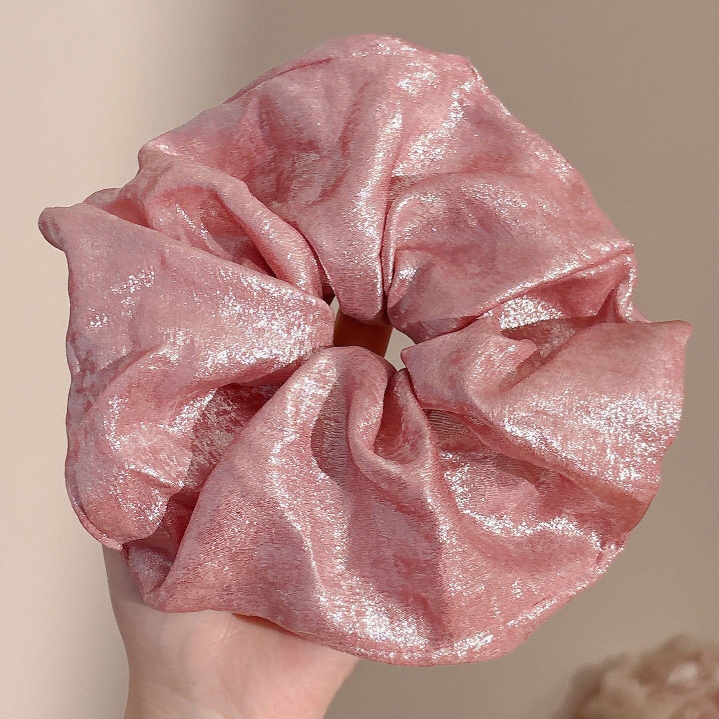 Cuerdas de cabello de viento pastoral pequeñas y altos valores faciales, anillo de cabello de intestino grande, sensación de una niña de banda de goma flácida, cuerdas de malla de banda de bola de cabeza