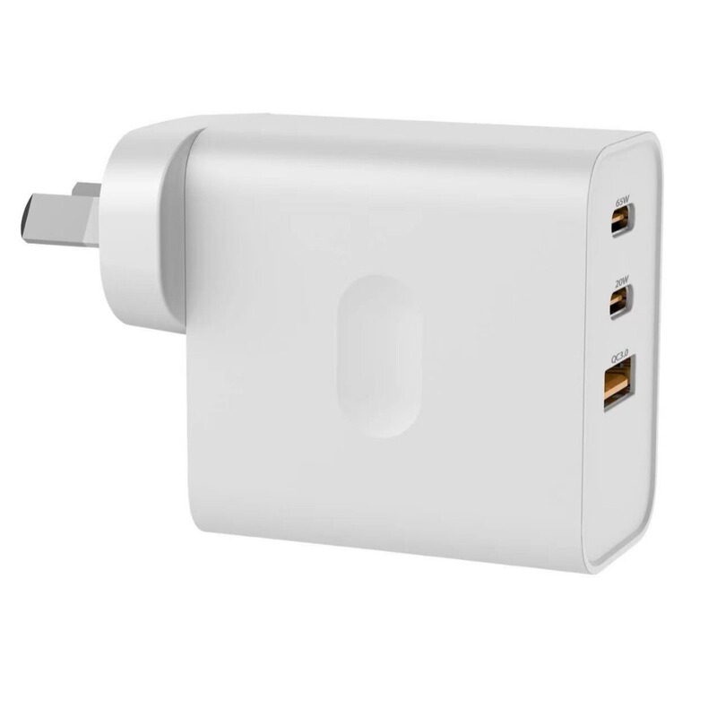 65W Australian Standard Saa Certified Gan Gallium Nitride Charger Pd65W Fast Charging Suitable for Apple Mobile Phone Charging Head Au