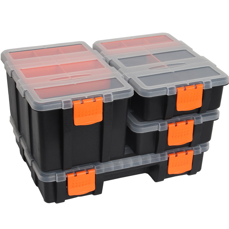 Caja Organizadora con Compartimentos para Piezas y Tornillos para Componentes y Pesca
