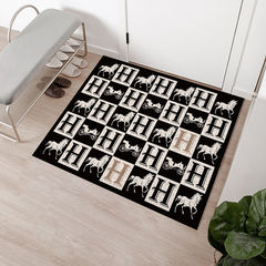 Internet celebrity light luxury entry door floor mat, retro non-slip foot mat, PVC carpet, door letter wire circle replacement insole
