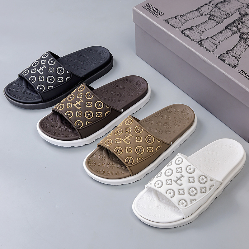 Casual and versatile men's slippers, trendy platform slippers, couple slippers, soft-soled, non-slip, niche slippers, suitable for outdoor wear.