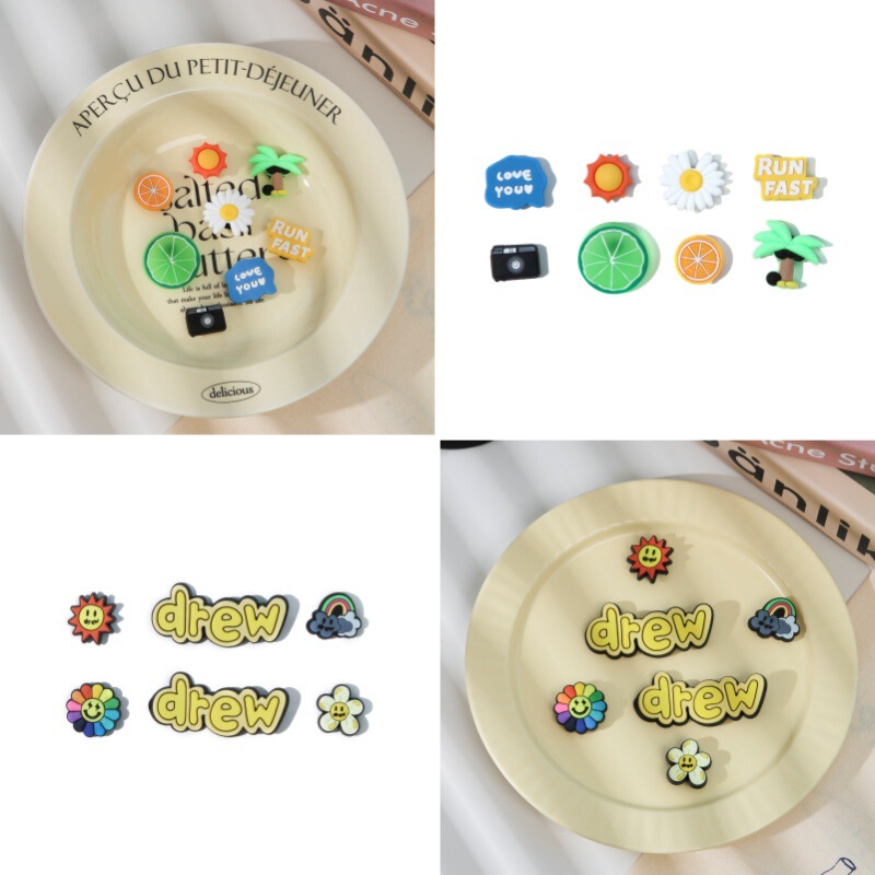 Cave shoes women decorative hot cute fun couple shoes buckle shoes flower new accessories wholesale creative high net red