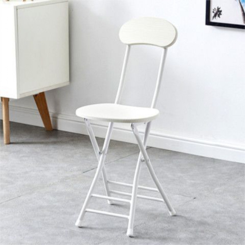 Taburete plegable silla de comedor doméstica taburete silla de respaldo silla de entrenamiento silla de dormitorio de estudiantes silla de computadora simple taburete redondo plegable