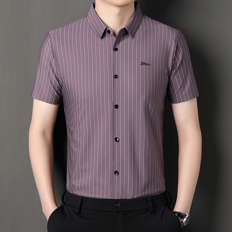 Summer silk breathable quick dry elastic shirt