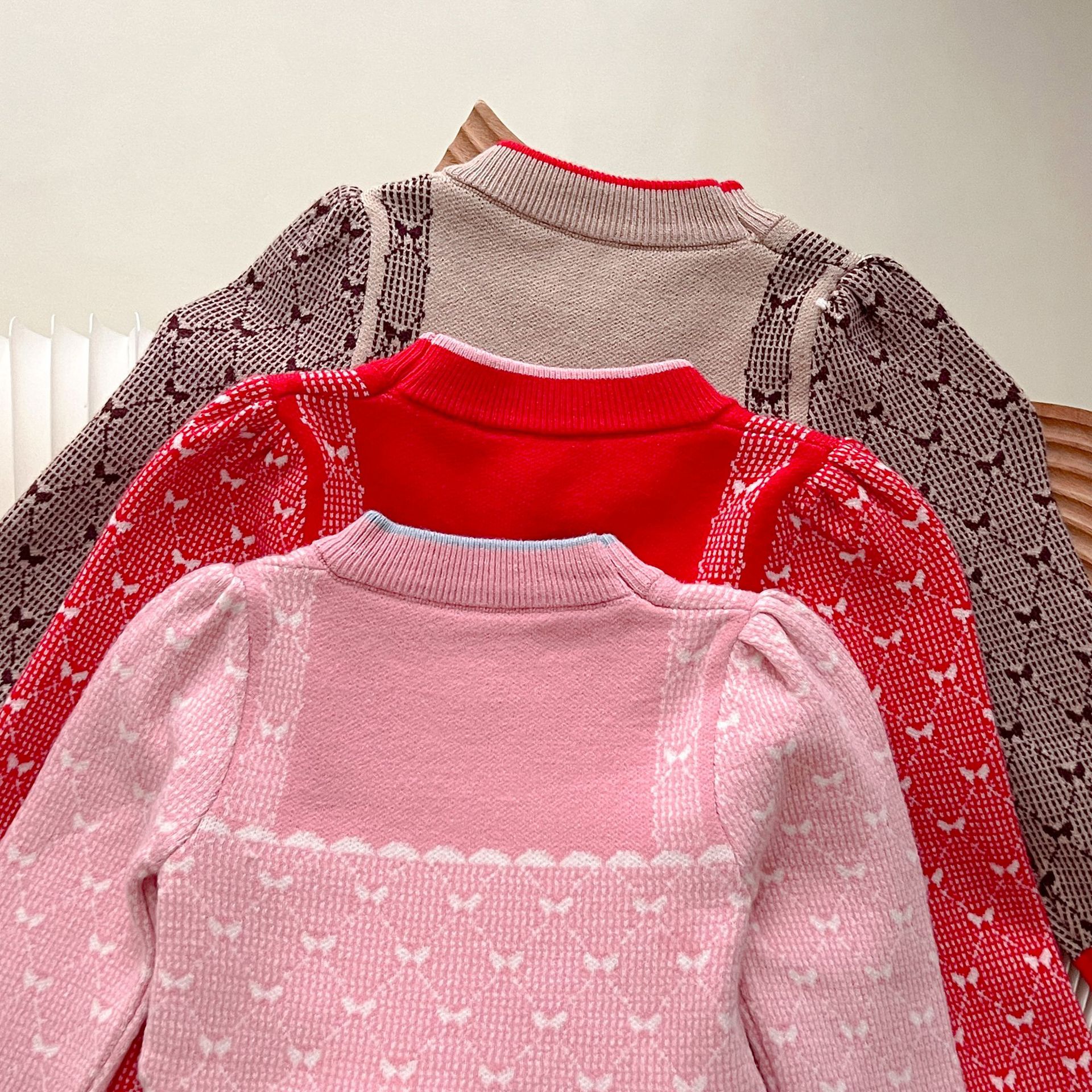 JINYONG Maglione per bambini Autunno/Inverno Nuova bambola per abito da principessa a maniche lunghe lavorata a maglia da ragazza_voghion.com