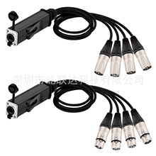 Waterproof RJ45 CAT5 Female Network Converter to 4 Channel