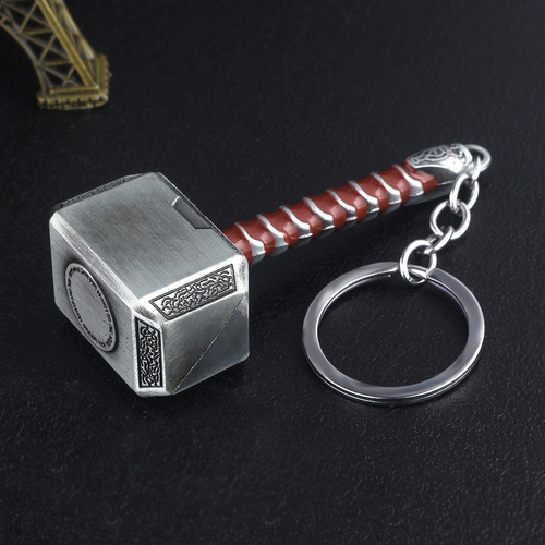 Thor's hammer keychain around film and television, Thor's hammer weapon bottle opener, bottle opener alloy oil dripping pendant
