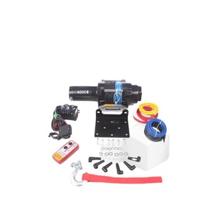 Car traction small winch electric 4000 pounds with nylon rope winch trailer lifting traction