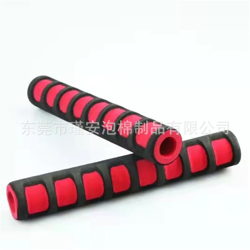 供应健身器材手把套 NBR止滑沟槽异形护套 撕不破把套棉