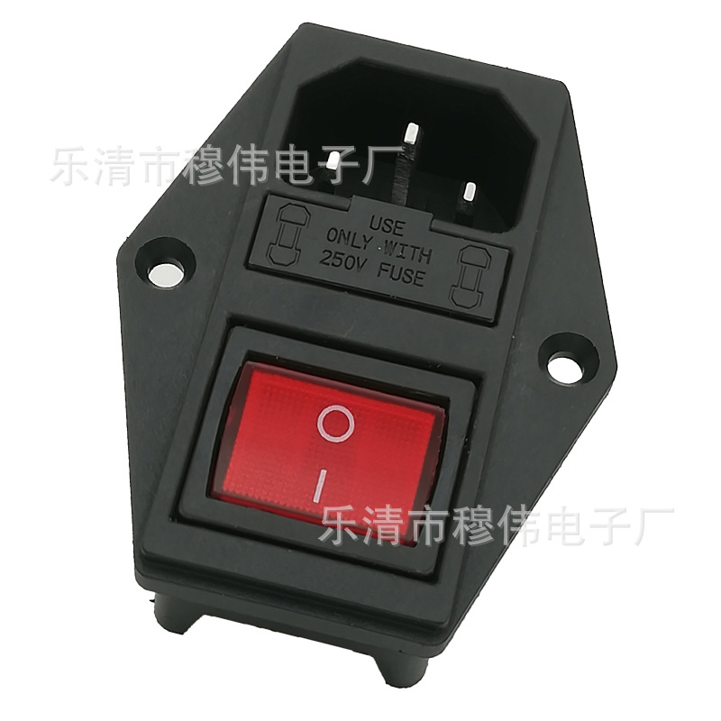 AC-01A双保险 AC电源插座 品字插座三合一 双保险医疗器械AC插座