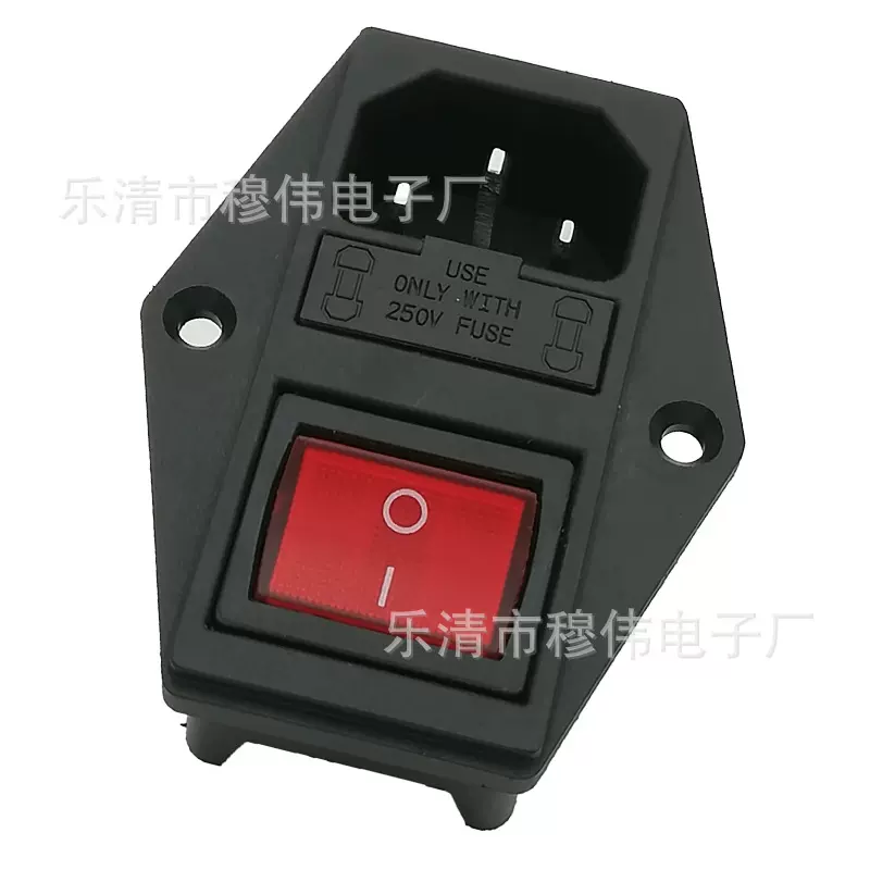 AC-01A双保险 AC电源插座 品字插座三合一 双保险医疗器械AC插座