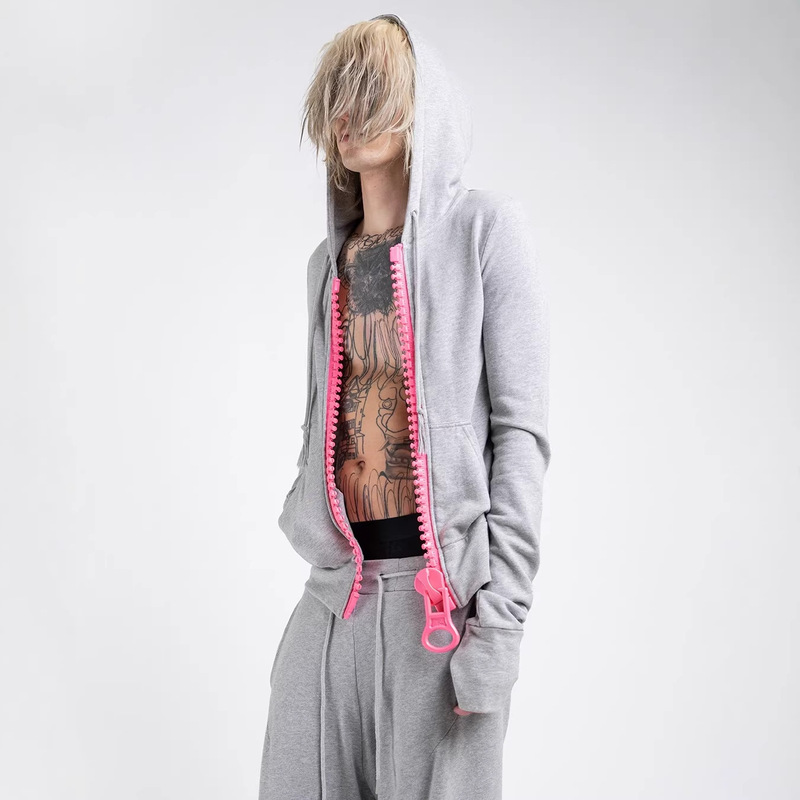 Autumn and Winter Ins-Style Versatile Street Fashion 20/30 Large Zipper Design Loose European and American Cross-Border Sweatshirt Autumn and Winter Ins-Style Versatile Street Fashion 20/30 Large Zipper Design Loose European and American Cross-Border Sweatshirt