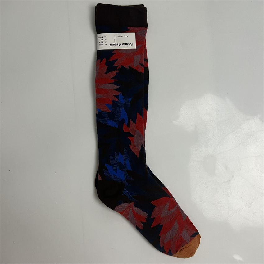 Calzini lunghi Happy Socks in cotone con motivo astratto artistico intrecciato, alti fino al ginocchio, autunno inverno, BOONE MAISON, 2025d, francesi_voghion.com