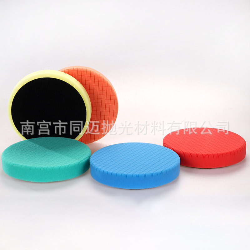 自粘式RODA直心机偏心机震抛机方格海绵盘抛光轮镜面还原漆面修复