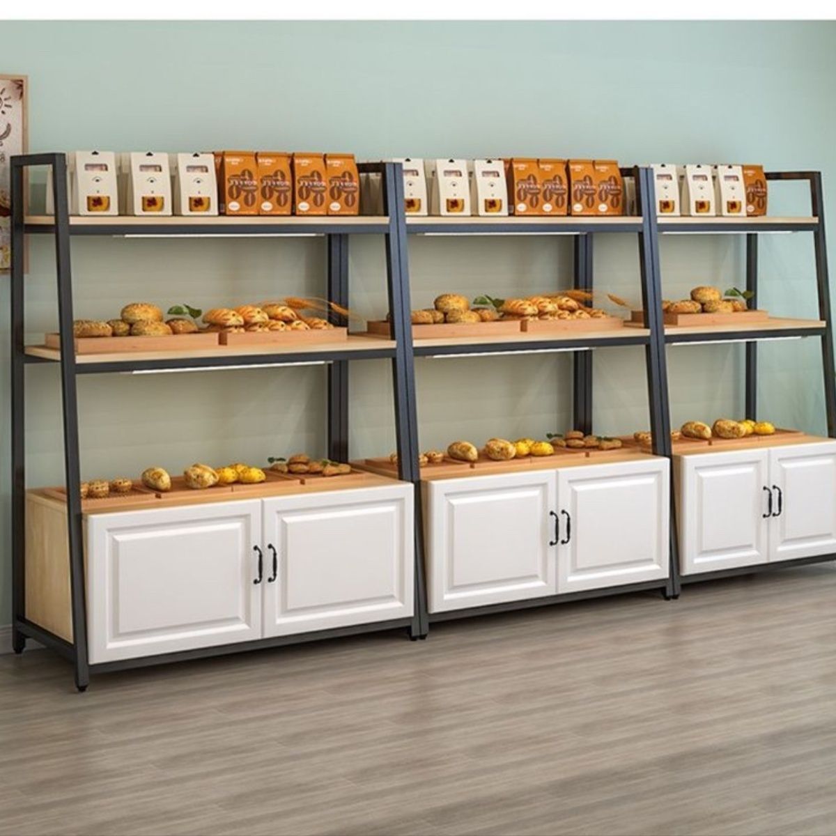Panadería pastelera estante de exhibición Zhongdao plataforma estante de exhibición multicapa estante de panadería supermercado en línea popularidad otros