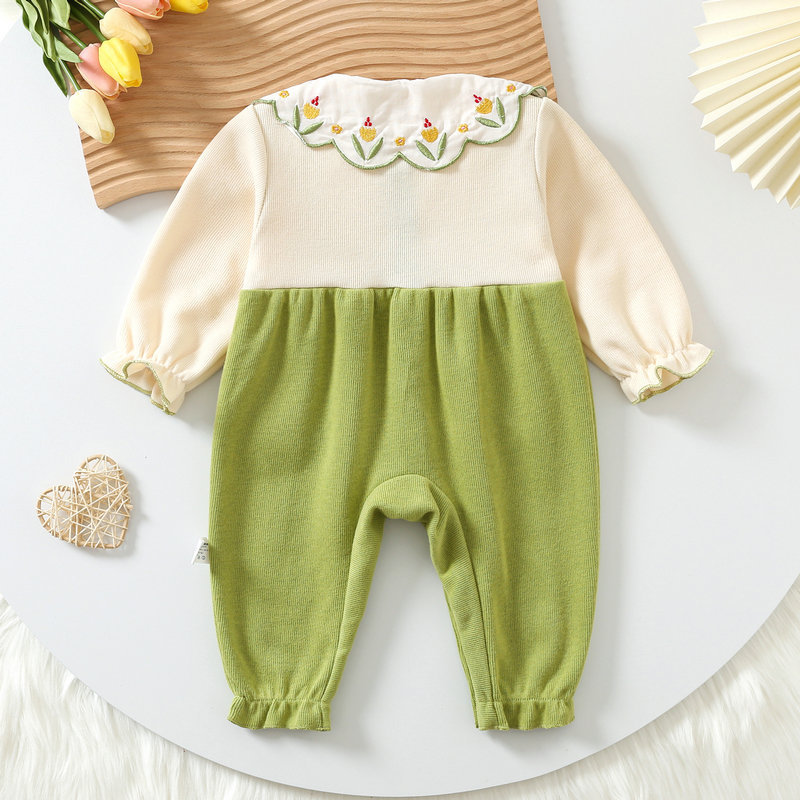 Bebé primavera y otoño mono luna llena ropa de recién nacido bebé 0-1 año dulce y lindo mameluco de moda lindo