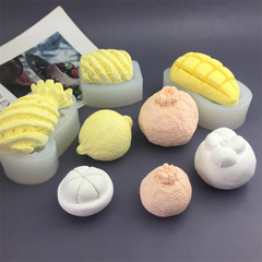マンゴスチン醜いピーチパイナップルマンゴー diy スタイリング新しいシリコーンフォンダンモールド石鹸型ベーキングケーキデコレーション