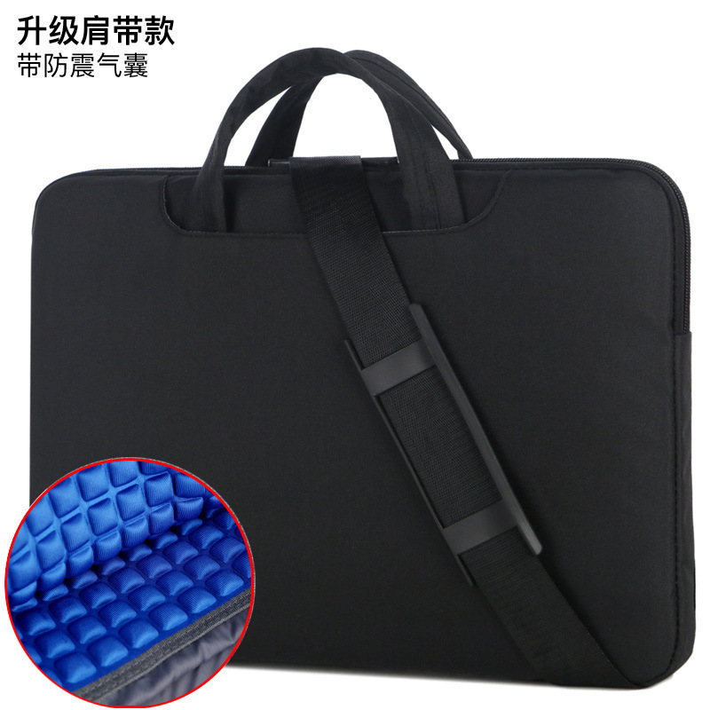 Custom print printing business shoulder handbag waterproof shockproof 14 inch laptop bag 15.6 inch thin