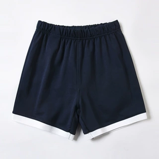 儿童藏青色学院男女童针织运动短裤儿童夏款校服裤毛圈棉一件代发