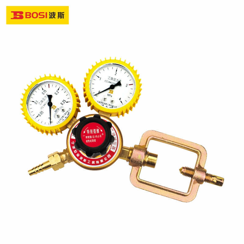 波斯工具铝合金主体乙炔减压器BS-YQE82乙炔表减压表BS473582