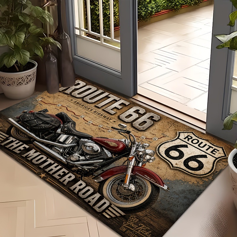 TEMU American retro distressed style diatomite floor mat, dirt-resistant entrance mat, bathroom absorbent foot mat, available for drop shipping